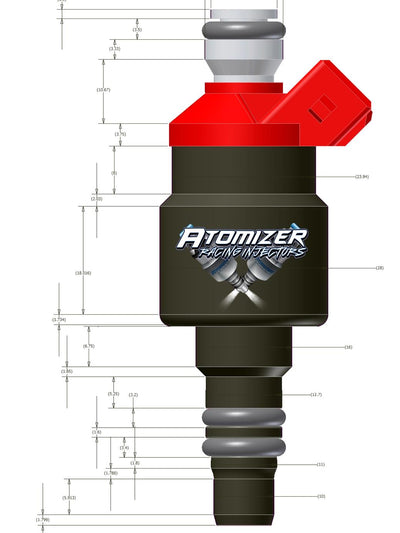 Billet Atomizer 3 Injectors - Set Of 8 Injectors